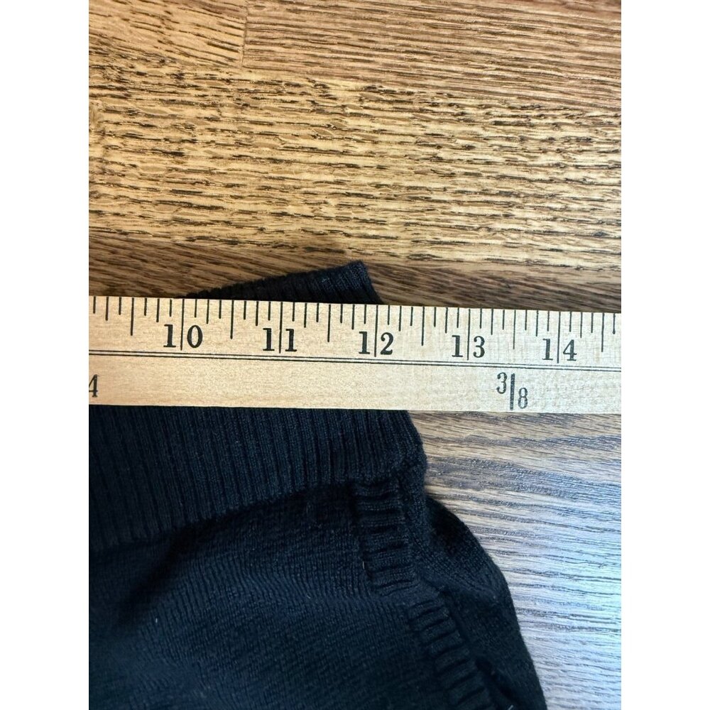 Staud Womens Black Merino Wool Blend Knit Wide Leg Pants - Picture 8 of 11